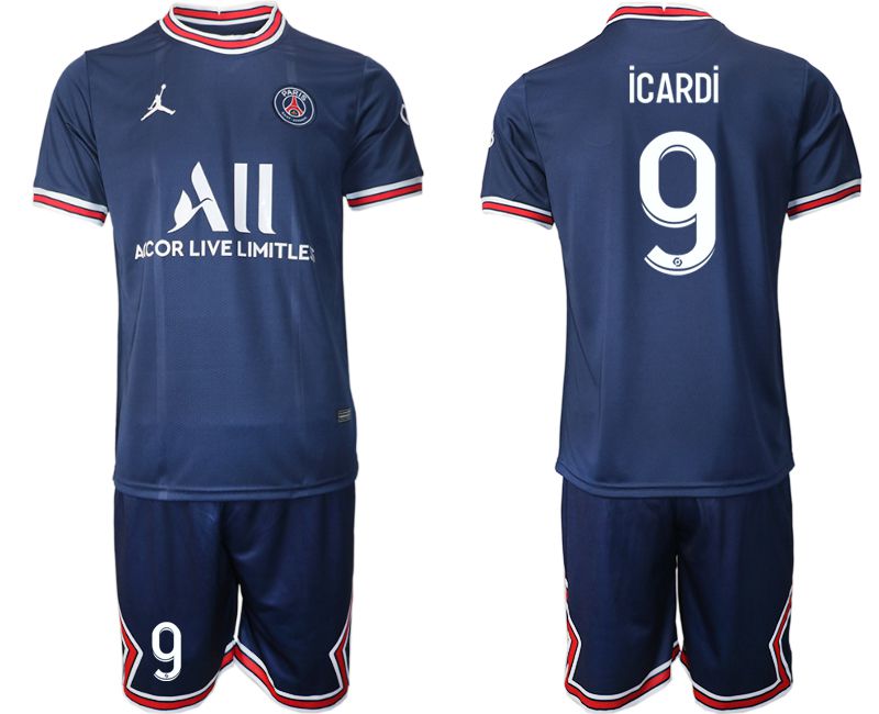 Men 2021-2022 Club Paris St German home blue #9 Soccer Jersey